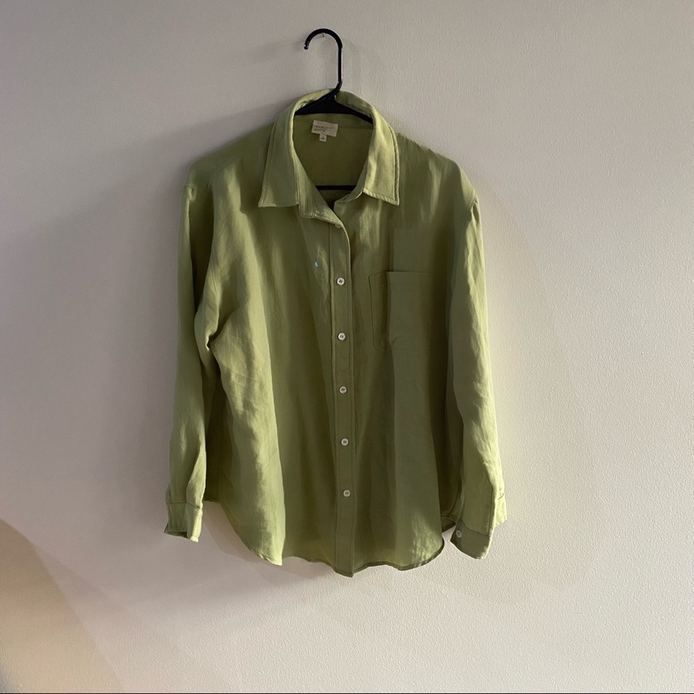 Green long sleeve button up